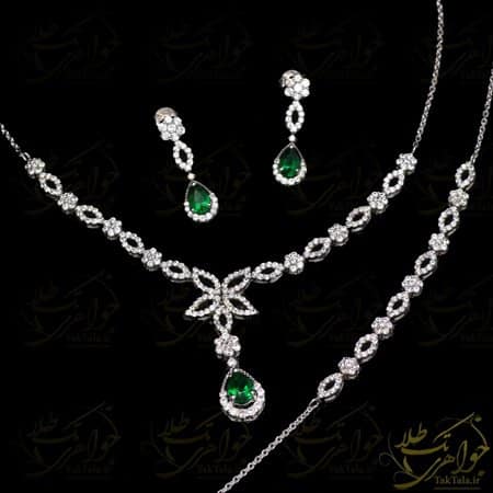 عکس سرویس زمرد برای عروس