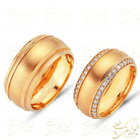 حلقه-ازدواج-طلا-و-جواهر-با-نگین-برلیان