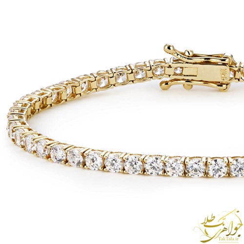 دستبند تنیسی طلا و جواهر برلیان