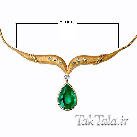 گردنبند زمرد سبز مدل جواهرات باستانی