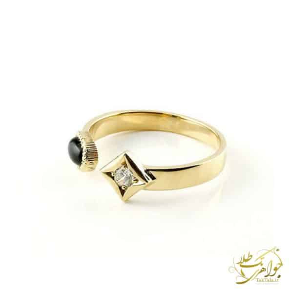 عکس انگشتر اونیکس زنانه طلا و جواهر