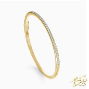 عکس دستبند زنانه نگین برلیان طلا و جواهر