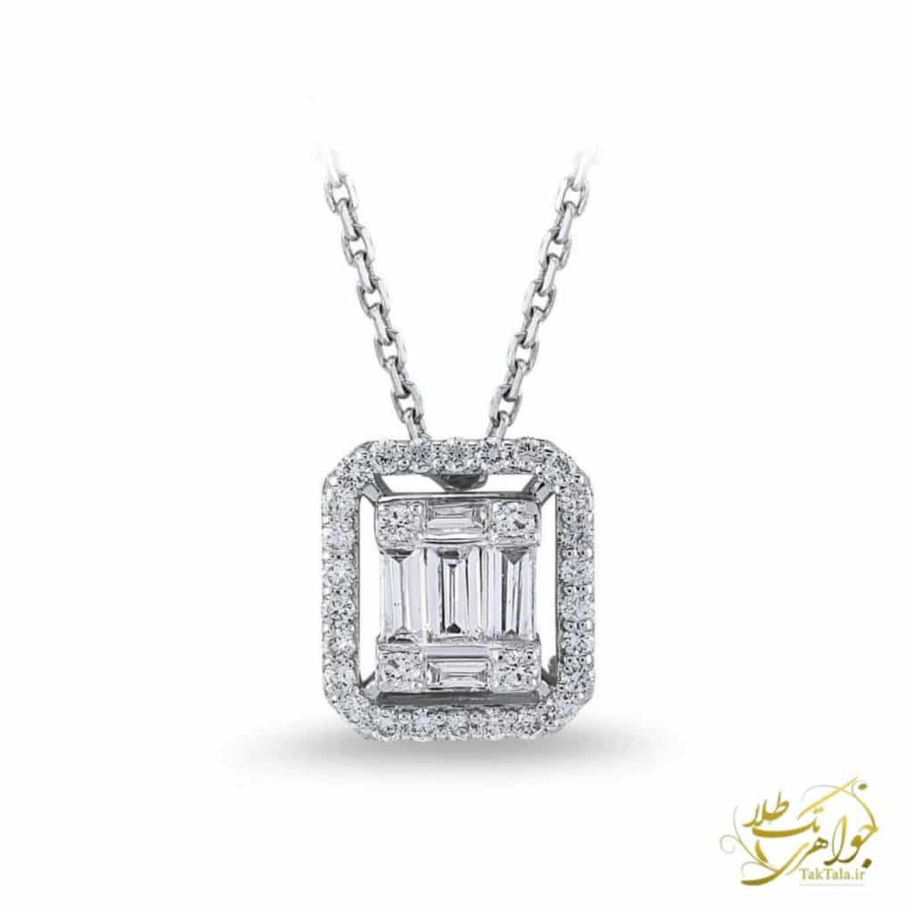عکس گردنبند از نیمست باگت و برلیان زنانه لوکس